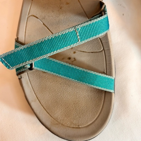 TEVA Sz 8 Teal Comfort Hiking Sandals Velcro Closure For Adjustability and Fit - Picture 5 of 13